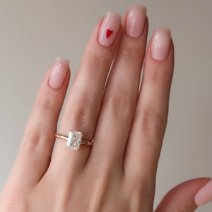 The Alison Set With A 2 Carat Radiant Moissanite