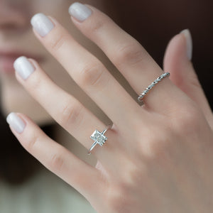 The Alison Set With A 1 Carat Radiant Moissanite