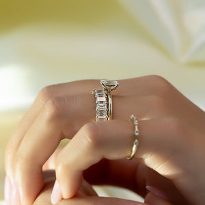 The Alison Set With A 3 Carat Radiant Moissanite