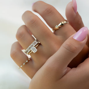 The Alison Set With A 3 Carat Radiant Moissanite