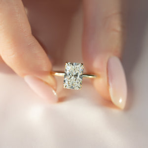 The Alison Set With A 3 Carat Radiant Moissanite