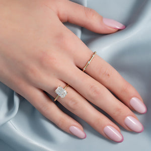 The Alison Set With A 3 Carat Radiant Moissanite