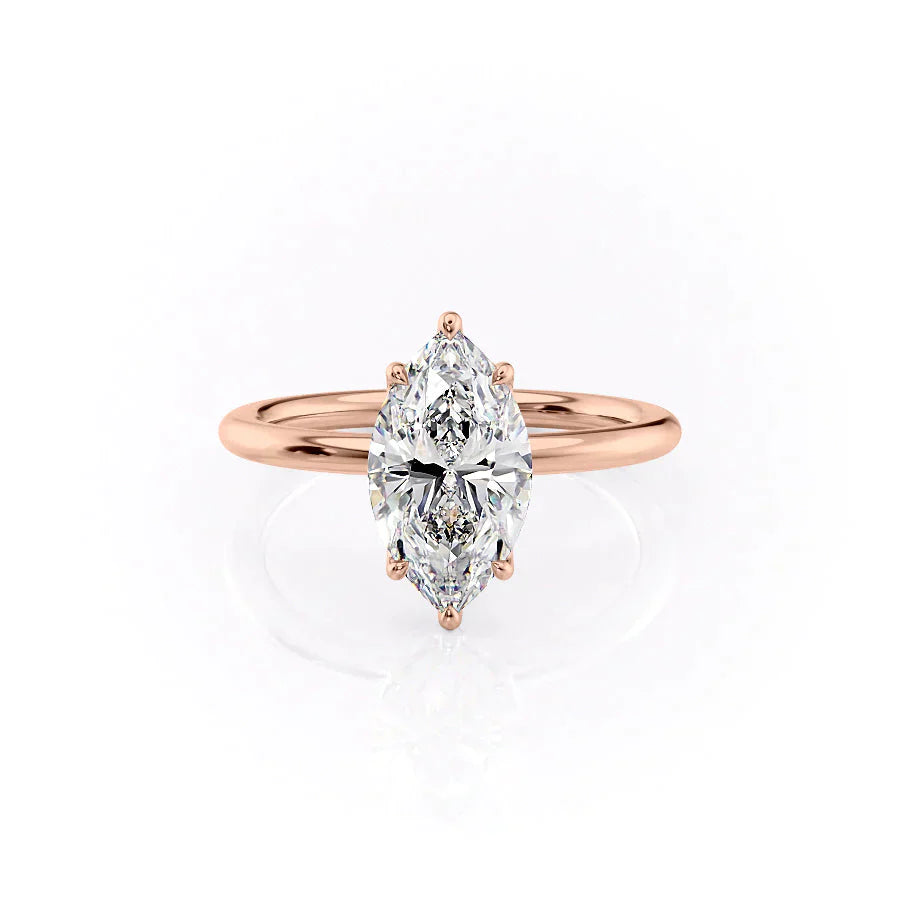 The Alison Set With A 2.5 Carat Marquise Lab Diamond