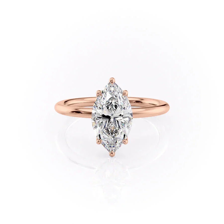 The Alison Set With A 2 Carat Marquise Moissanite