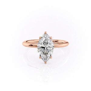 The Alison Set With A 3 Carat Marquise Moissanite