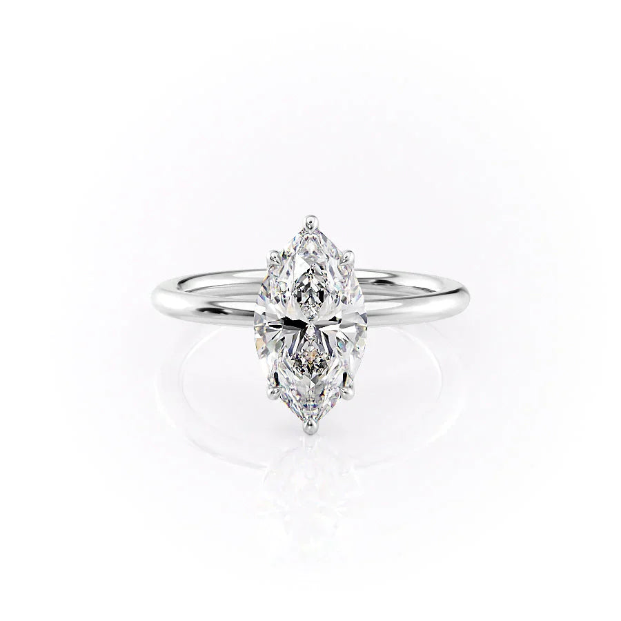 The Alison Set With A 4 Carat Marquise Moissanite