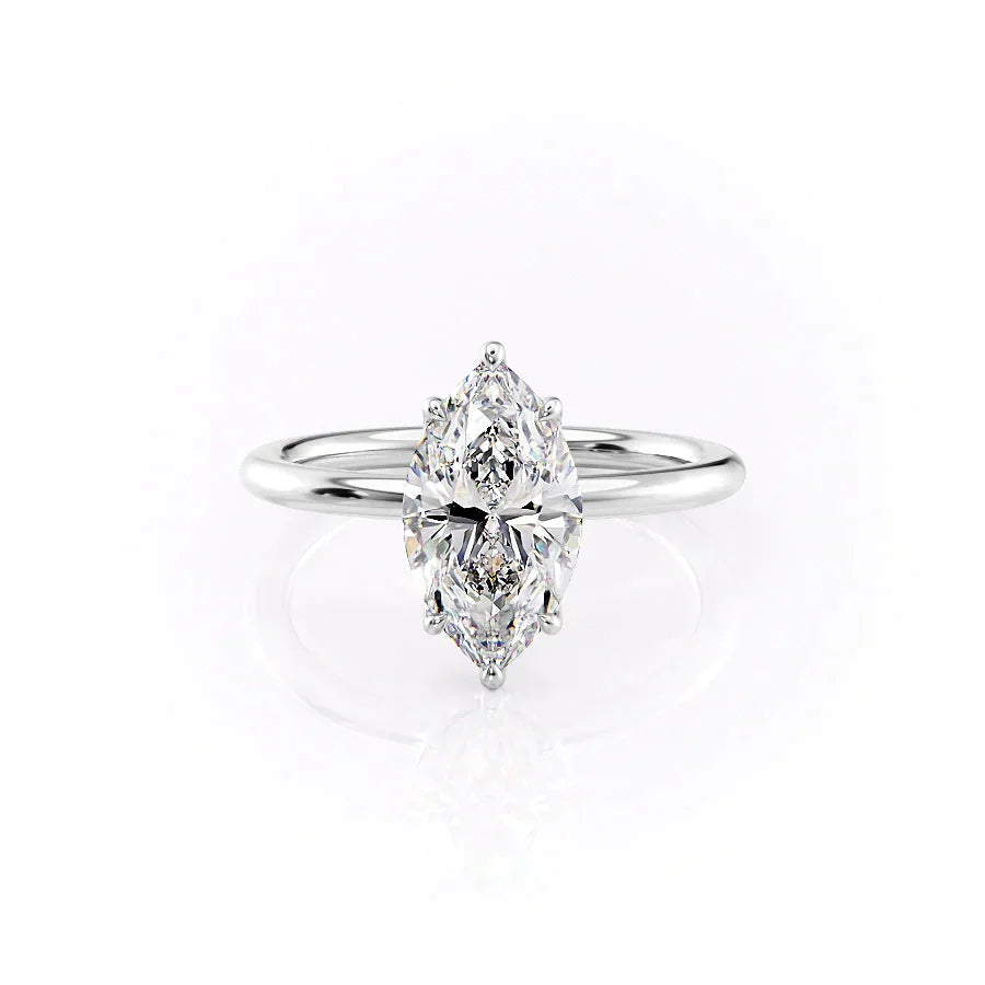 The Alison Set With A 1.5 Carat Marquise Lab Diamond