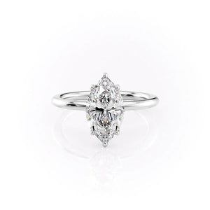 The Alison Set With A 2 Carat Marquise Moissanite