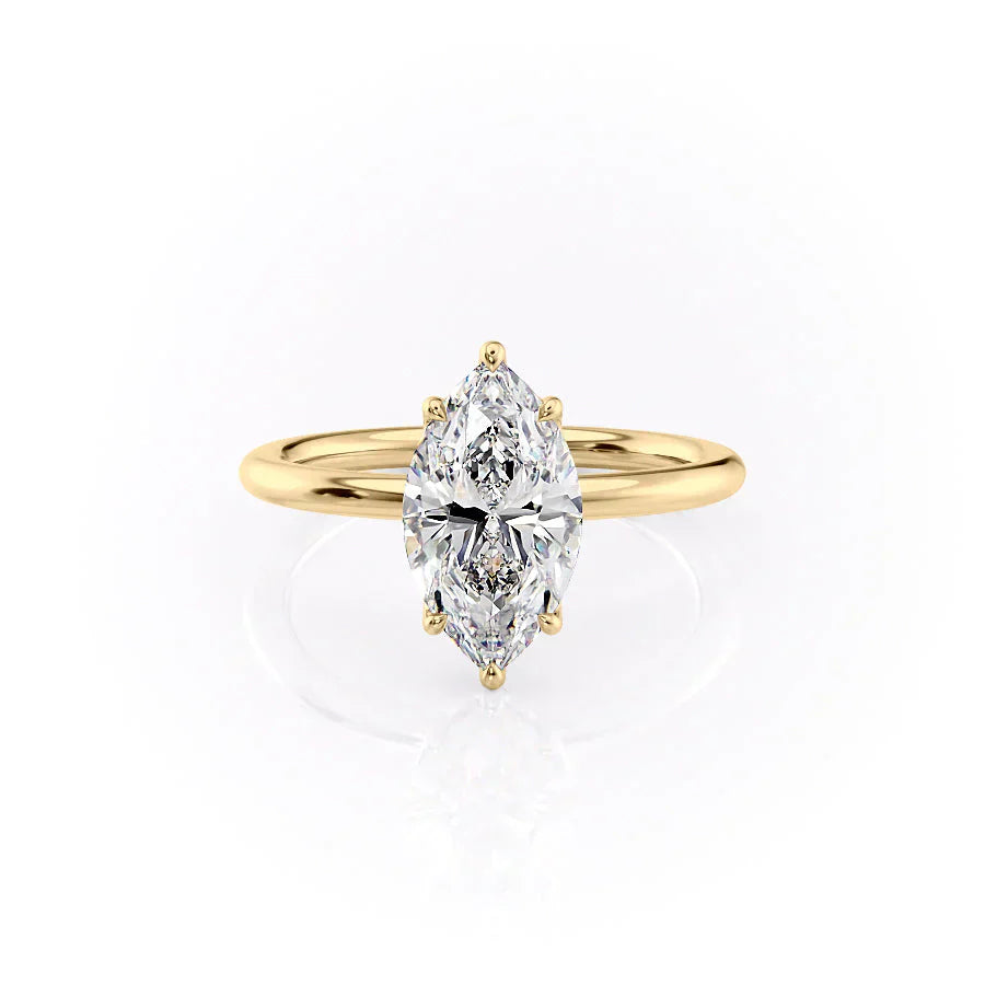 The Alison Set With A 4 Carat Marquise Moissanite