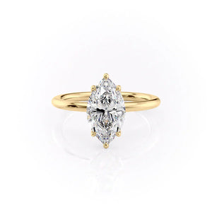 The Alison Set With A 3 Carat Marquise Moissanite