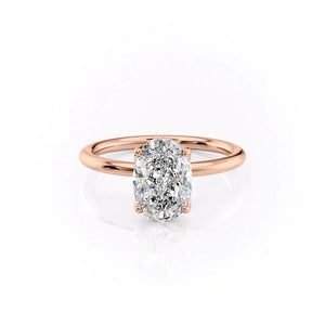 The Alison Set With A 3 Carat Oval Moissanite