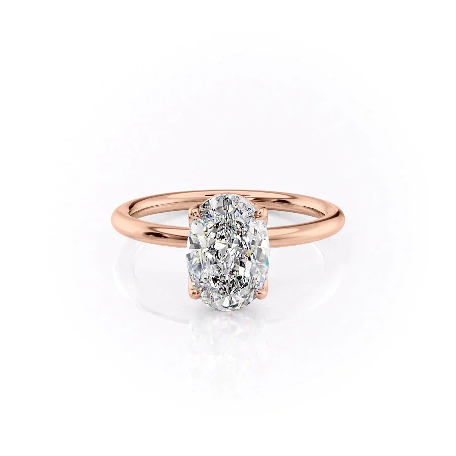 The Alison Set With A 3 Carat Oval Lab Diamond