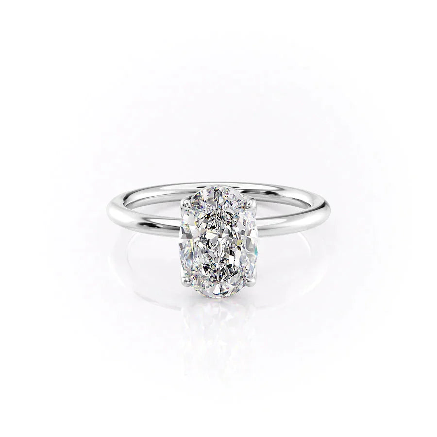 The Alison Set With A 3 Carat Oval Moissanite