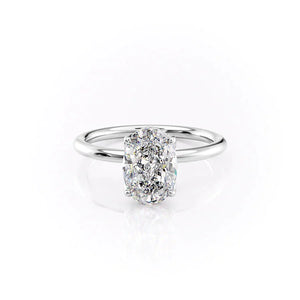 The Alison Set With A 2.5 Carat Oval Lab Diamond