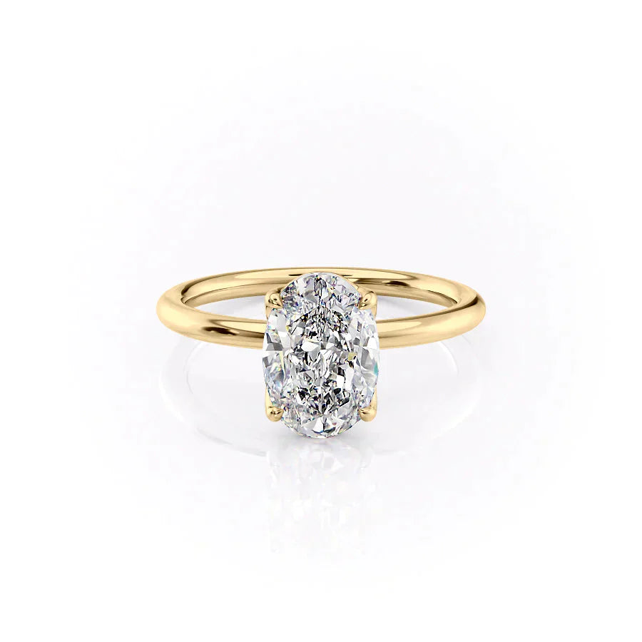 The Alison Set With A 2.5 Carat Oval Lab Diamond