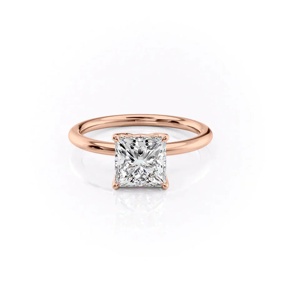 The Alison Set With A 1 Carat Princess Lab Diamond
