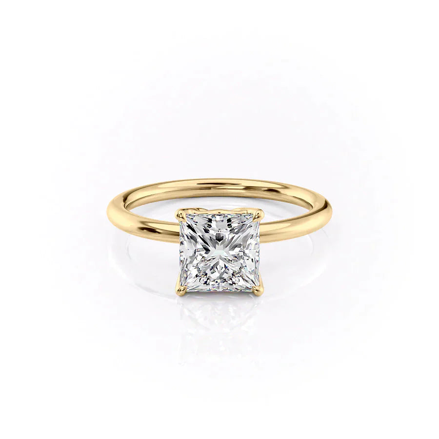 The Alison Set With A 1 Carat Princess Moissanite