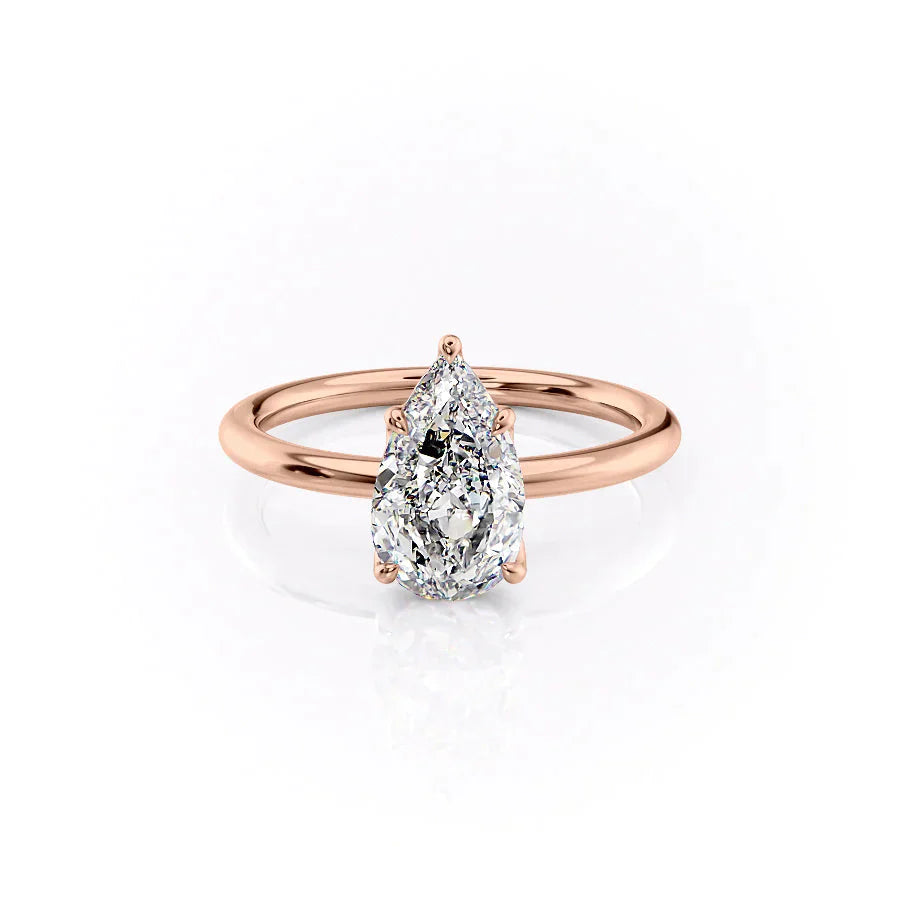 The Alison Set With A 4 Carat Pear Moissanite