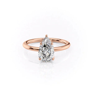 The Alison Set With A 4 Carat Pear Moissanite