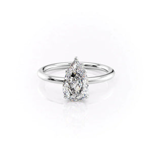 The Alison Set With A 3 Carat Pear Lab Diamond