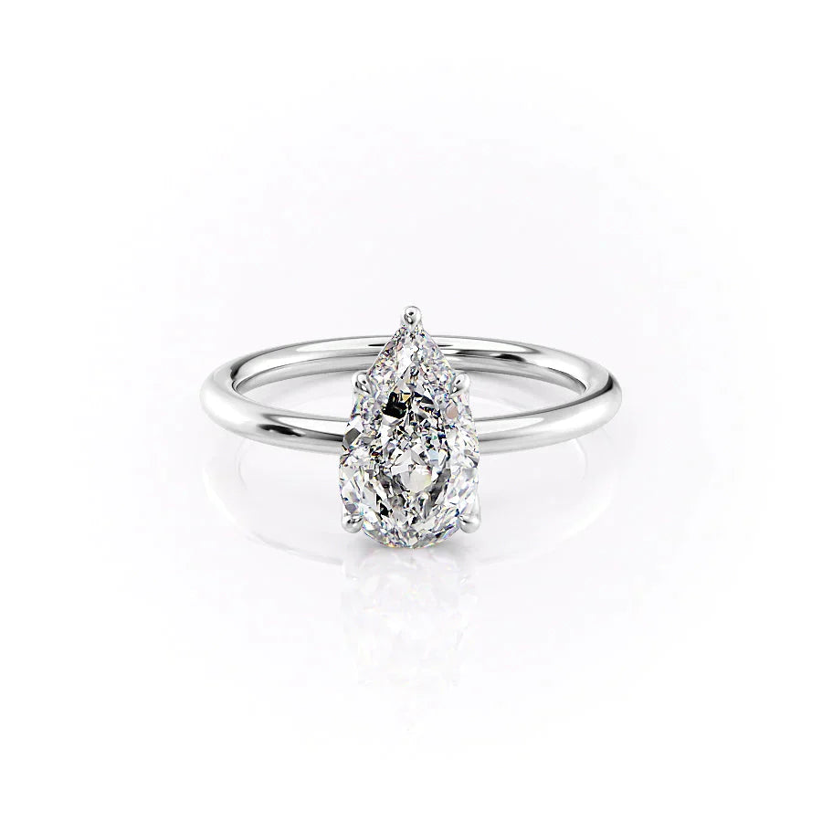 The Alison Set With A 4 Carat Pear Moissanite