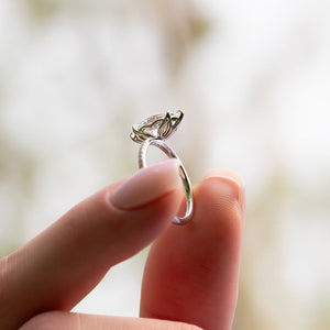 The Pave Alison Set With A 2 Carat Marquise Lab Diamond