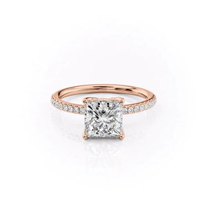 The Pave Alison Set With A 1 Carat Princess Moissanite