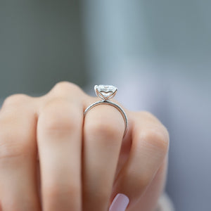 The Pave Alison Set With A Princess Lab Diamond