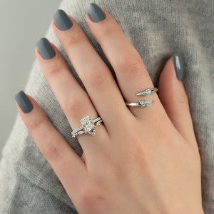 The Pave Alison Set With A 2.5 Carat Radiant Lab Diamond