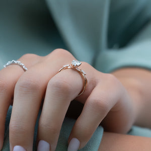 The Kelsey Set With A 1.5 Carat Pear Lab Diamond