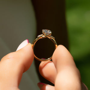 The Kelsey Set With A 1.5 Carat Round Lab Diamond