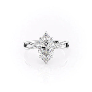 The Kelsey Set With A 2.5 Carat Marquise Lab Diamond