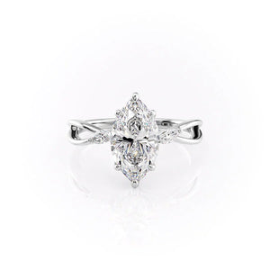 The Kelsey Set With A 2 Carat Marquise Moissanite