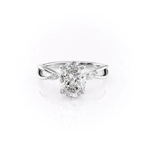 The Kelsey Set With A 1.5 Carat Oval Moissanite