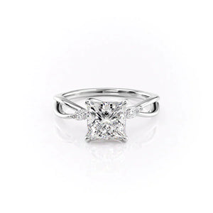 The Kelsey Set With A 1 Carat Princess Lab Diamond