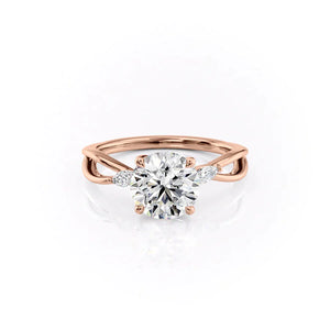 The Kelsey Set With A 2 Carat Round Lab Diamond