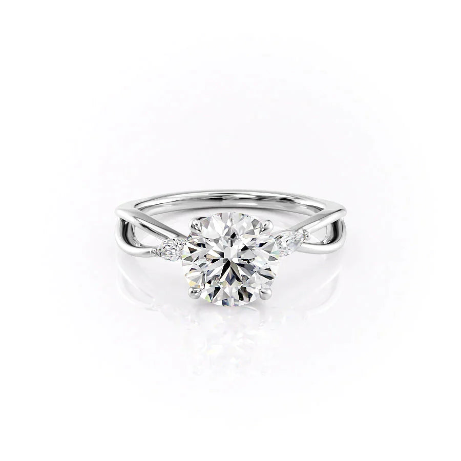 The Kelsey Set With A 1 Carat Round Lab Diamond