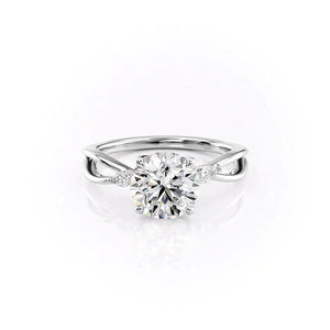 The Kelsey Set With A 1 Carat Round Moissanite