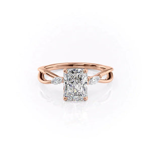 The Kelsey Set With A 1.5 Carat Radiant Moissanite