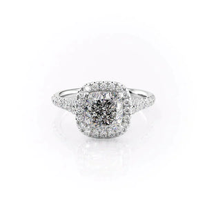 The Miley Set With A 2 Carat Cushion Moissanite