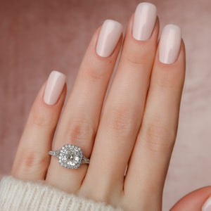 The Miley Set With A 2 Carat Cushion Moissanite