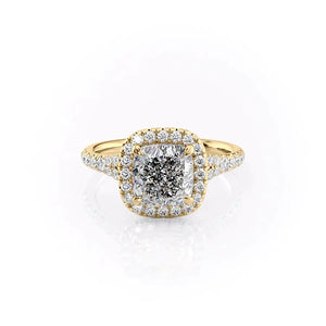 The Miley Set With A 2.5 Carat Cushion Lab Diamond