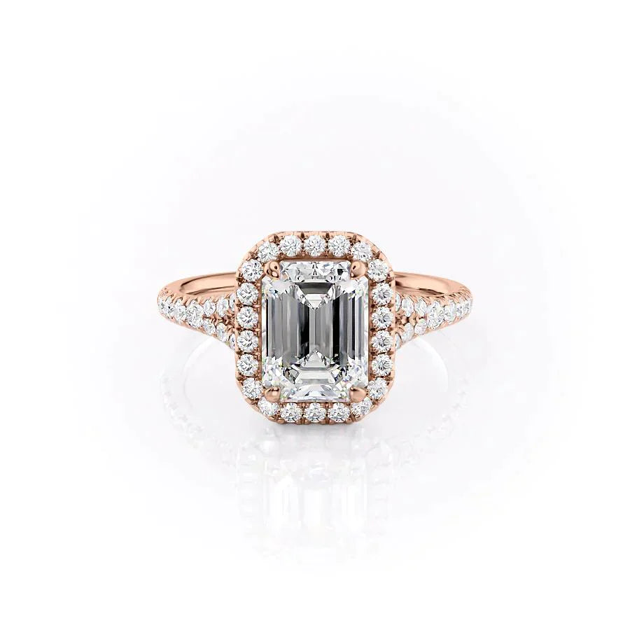 The Miley Set With A 4 Carat Emerald Moissanite