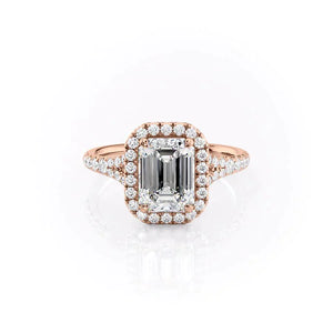 The Miley Set With A 2.5 Carat Emerald Moissanite