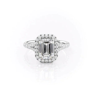 The Miley Set With A 4 Carat Emerald Moissanite