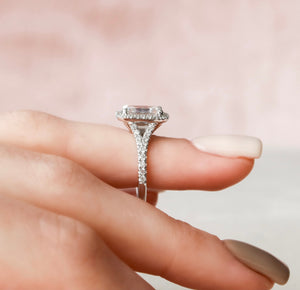 The Miley Set With A 5 Carat Emerald Moissanite