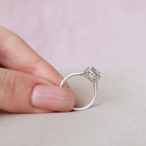 The Miley Set With A 5 Carat Emerald Moissanite