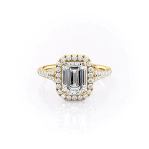 The Miley Set With A 3 Carat Emerald Moissanite