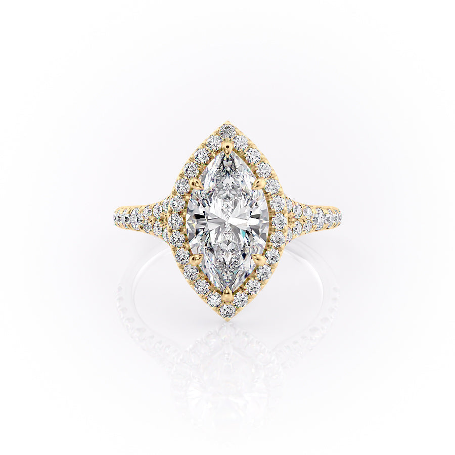 The Miley Set With A 2 Carat Marquise Lab Diamond