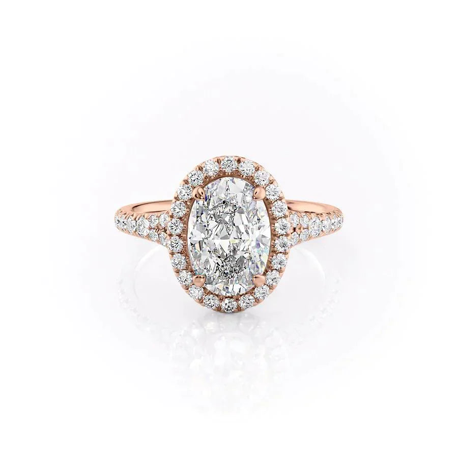 The Miley Set With A 4.5 Carat Oval Moissanite